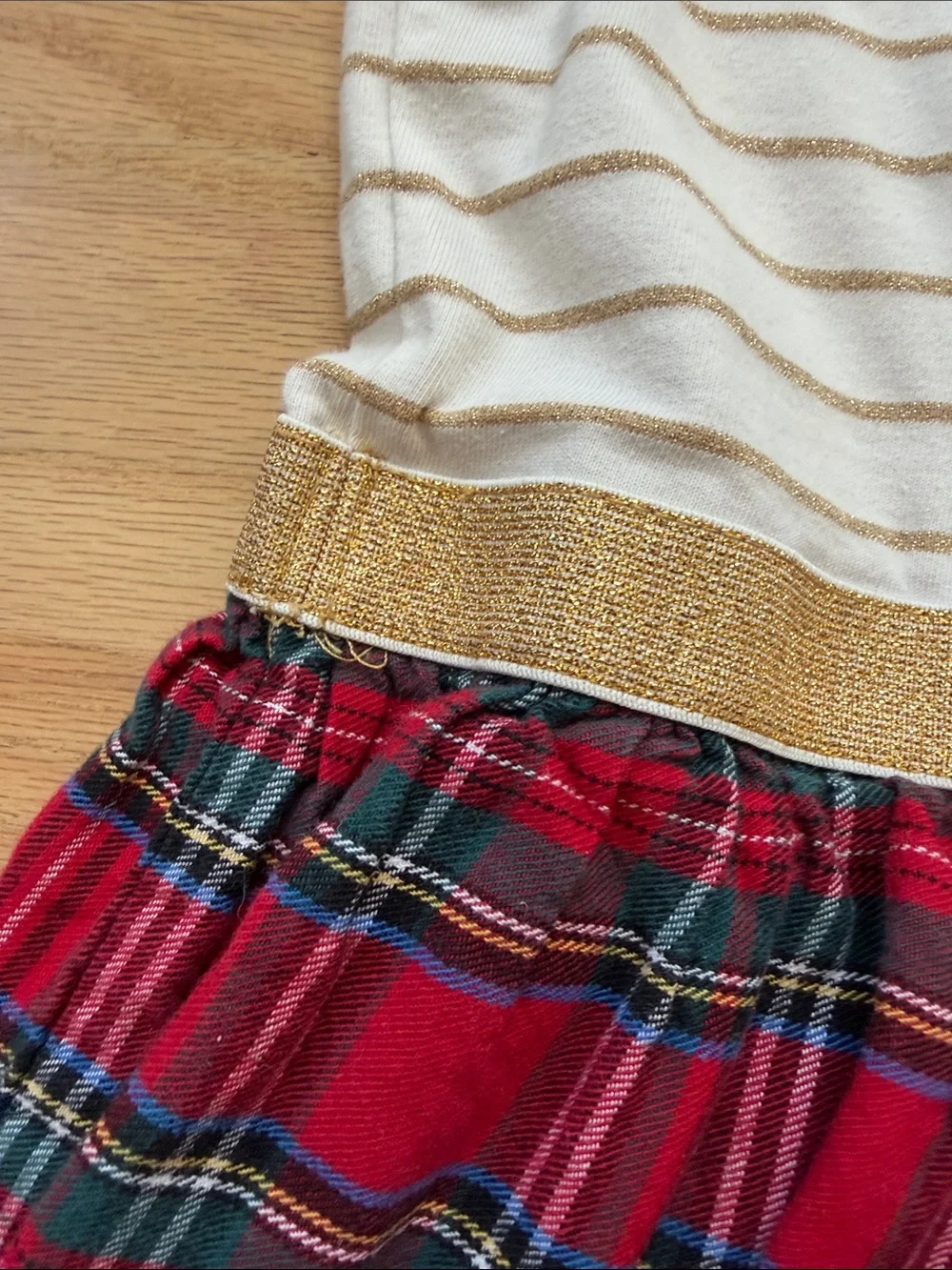 Crewcuts J. Crew cute mixed pattern holiday dress girls sz 10